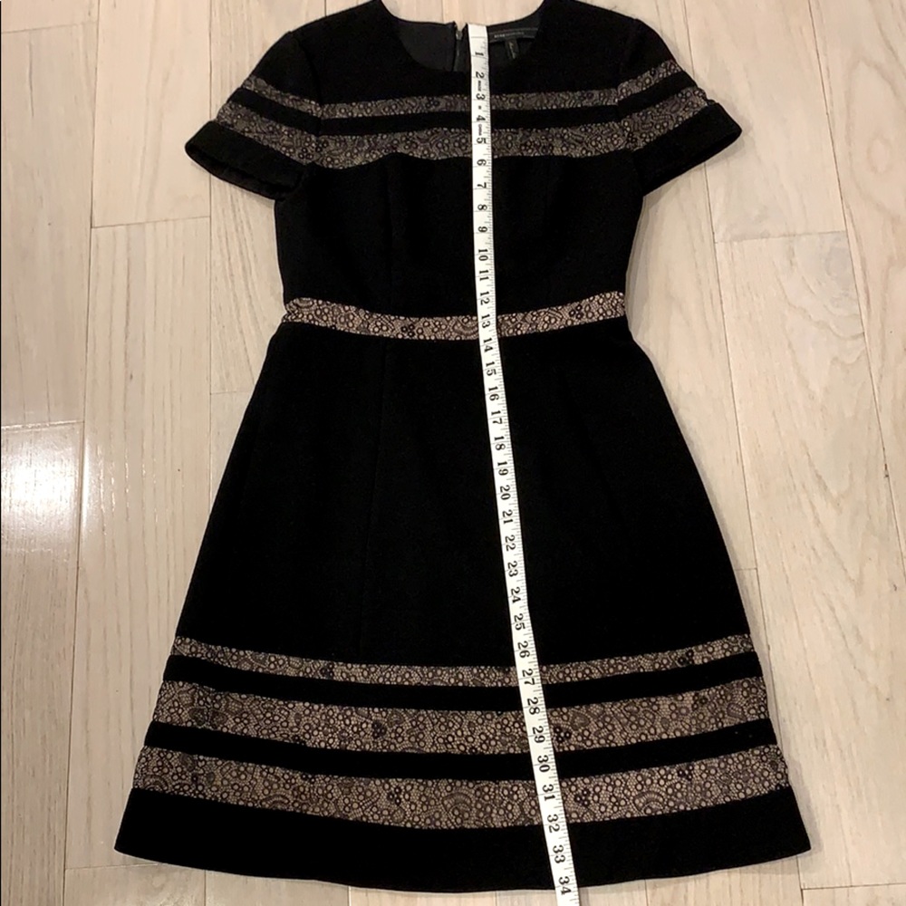 Black dress with lace see through